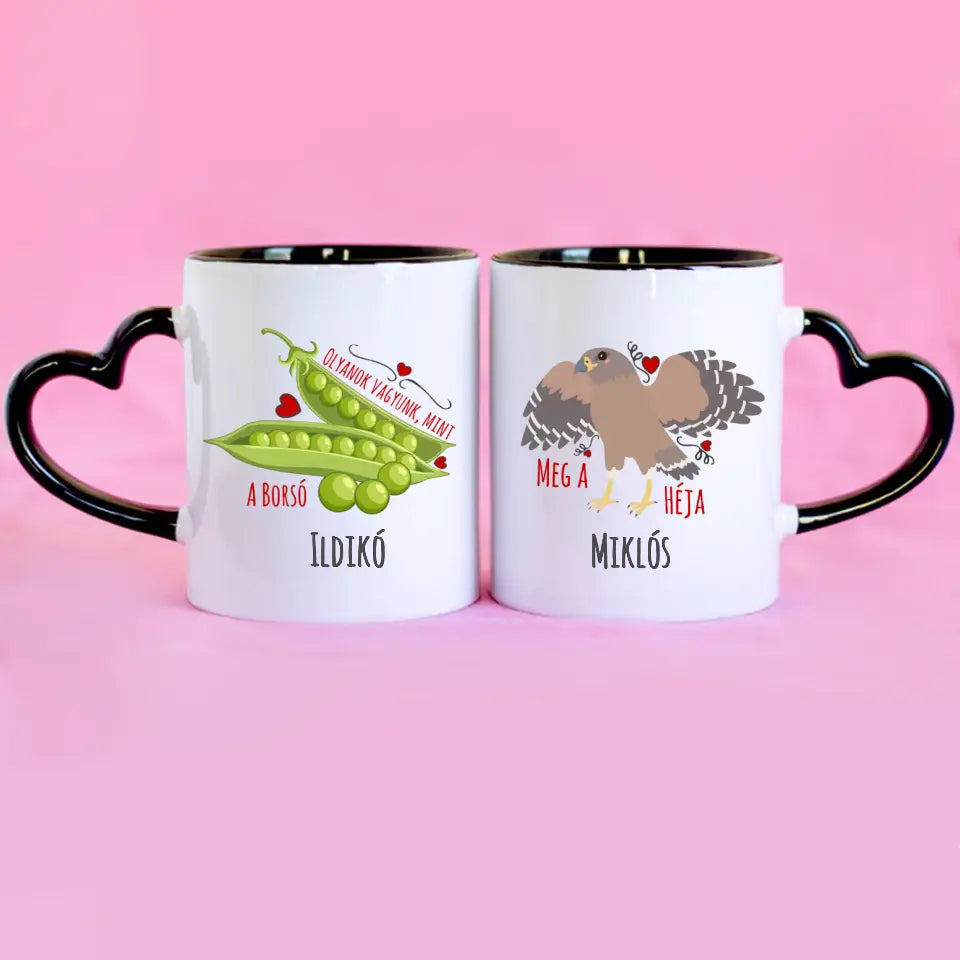  Borsó meg a héja vicces Valentin napi bögre