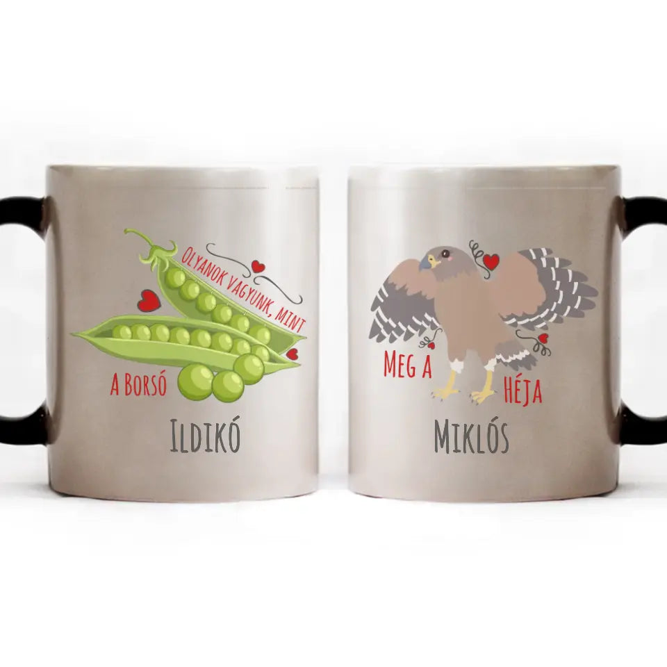  Borsó meg a héja vicces Valentin napi bögre