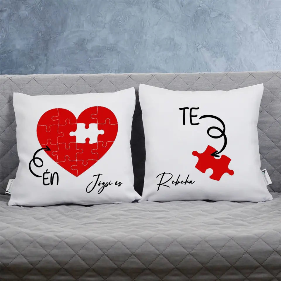 Puzzle love Valentin napi páros párna szett