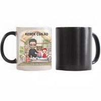 Egyedi ajándék bögre személyre szabható karakterekkel - cuki család Apával