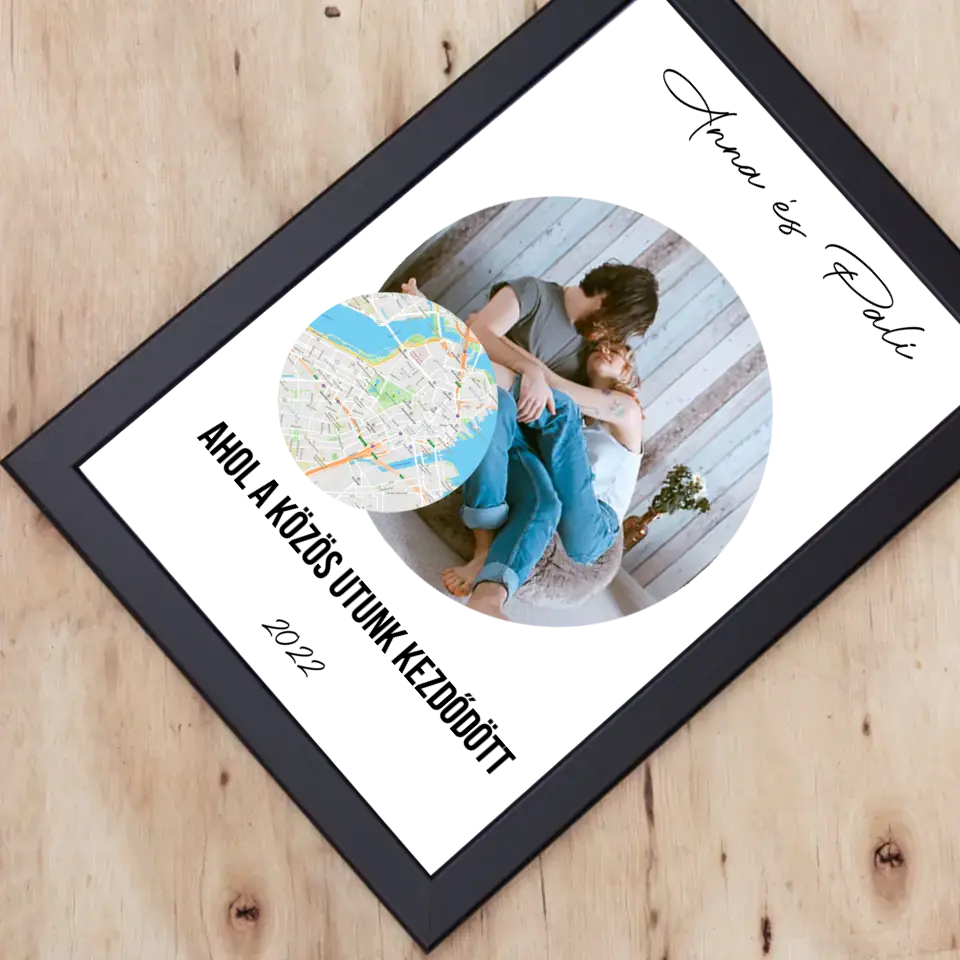 A közös utunk falikép térképpel