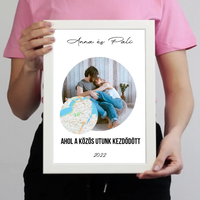 A közös utunk falikép térképpel