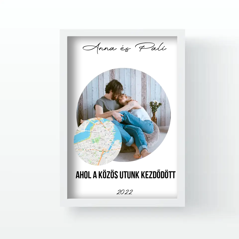 A közös utunk falikép térképpel