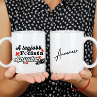 A legjobb focista anyuka bögre, egyedi névvel