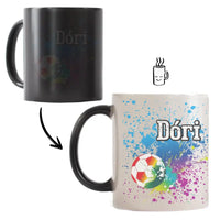 Egyedi neves focis bögre lányoknak