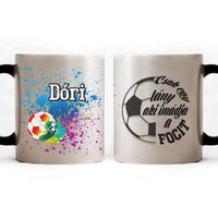 Egyedi neves focis bögre lányoknak