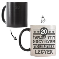 20 évembe telt személyre szabható ajándék bögre születésnapra 20-asoknak
