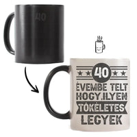 40 évembe telt személyre szabható ajándék bögre születésnapra 40-eseknek