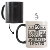 50 évembe telt személyre szabható ajándék bögre születésnapra 50-eseknek