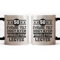 50 évembe telt személyre szabható ajándék bögre születésnapra 50-eseknek