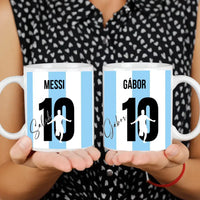 Messi bögre szerkeszthető feliratokkal