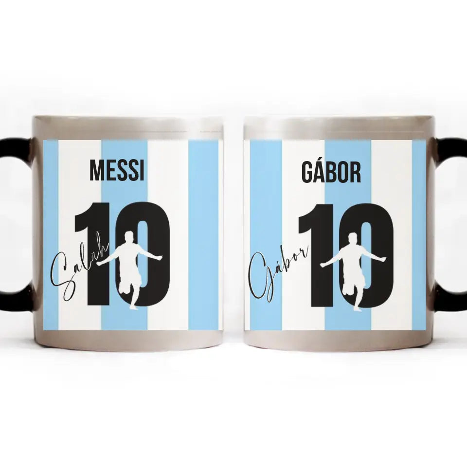 Messi bögre szerkeszthető feliratokkal