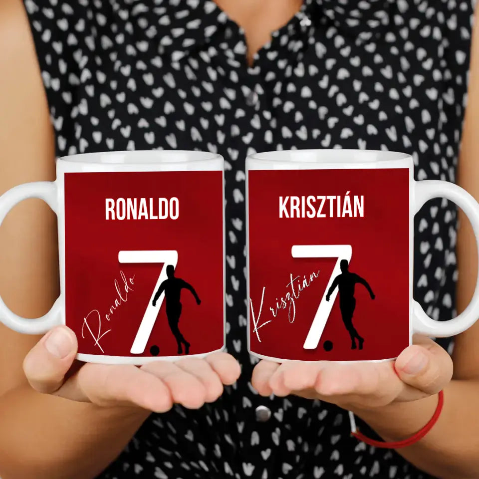  Ronaldo bögre szerkeszthető feliratokkal