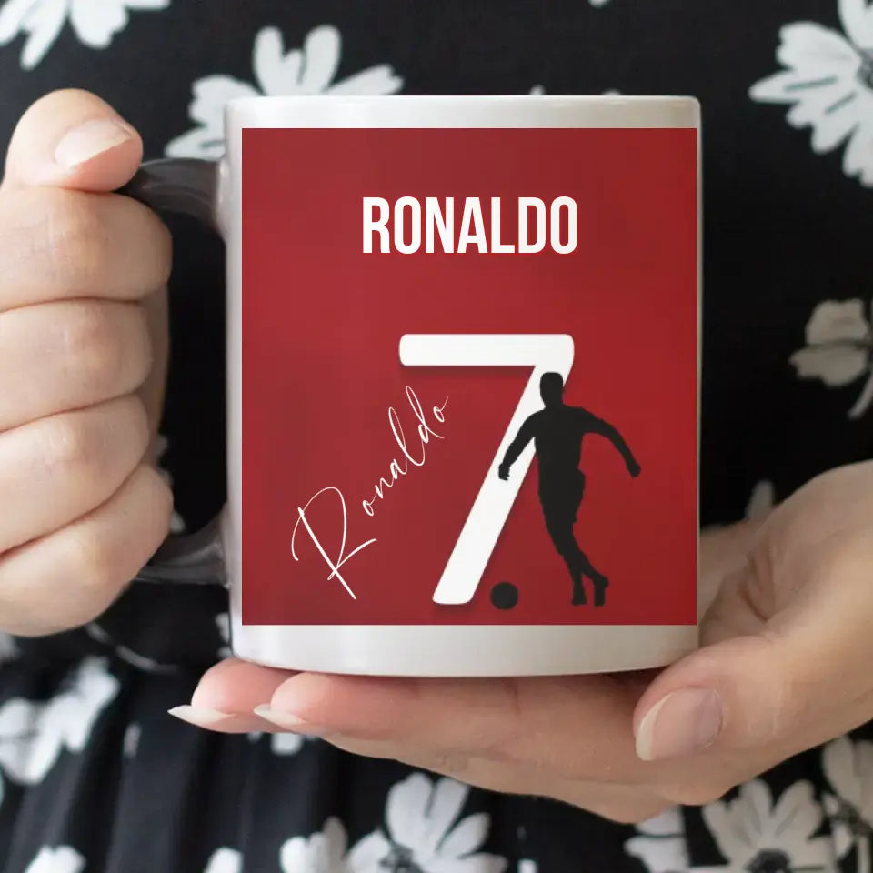 Ronaldo bögre szerkeszthető feliratokkal