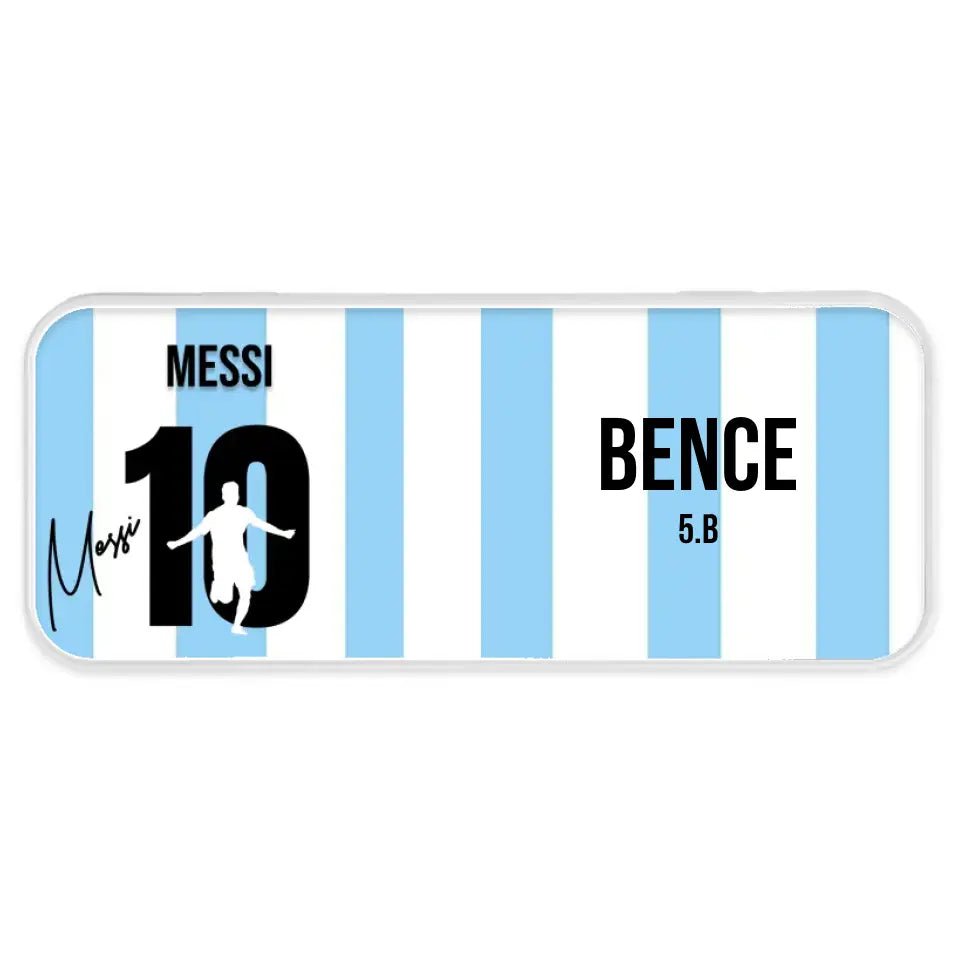 Személyre szabható Messi egyedi neves tolltartó