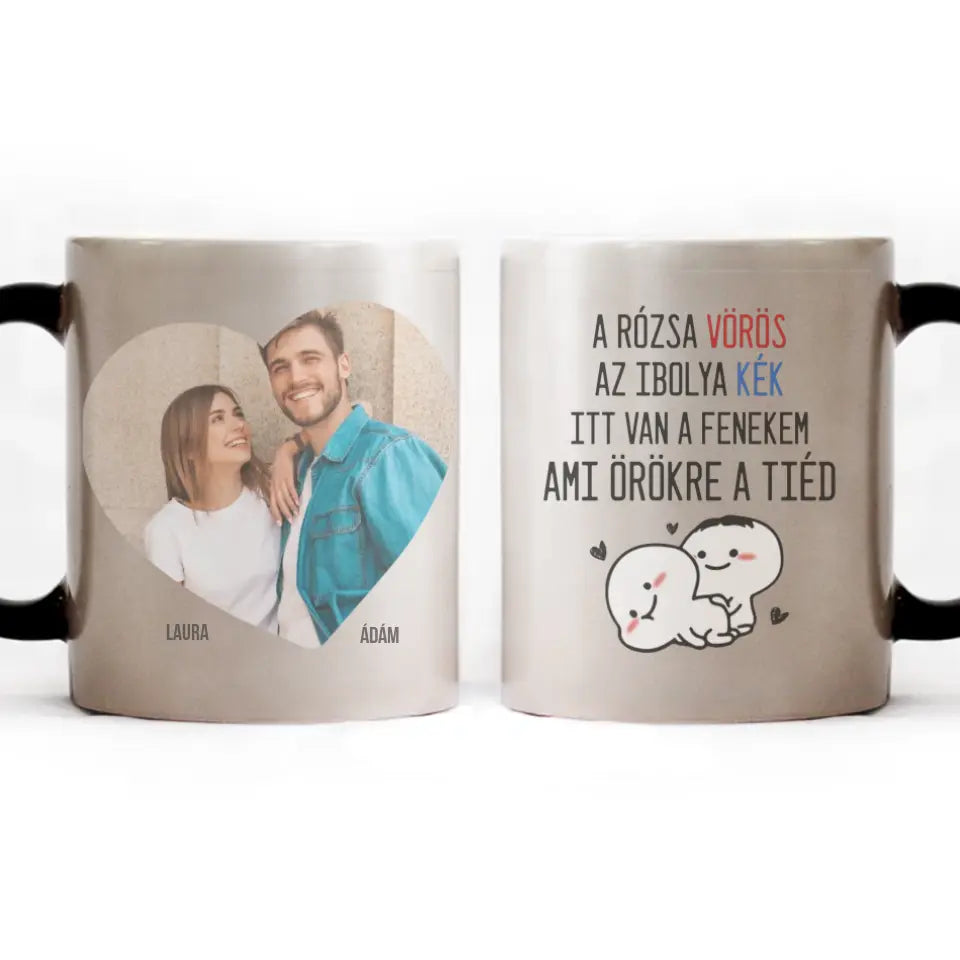  Választható vicces feliratos bögre fényképpel pároknak