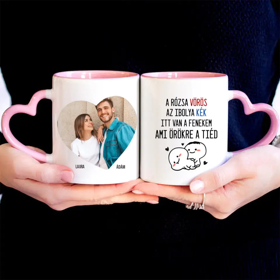  Választható vicces feliratos bögre fényképpel pároknak