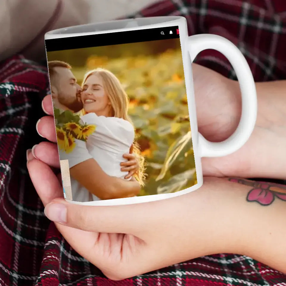 Netflix stílusú bögre pároknak egyedi fényképpel