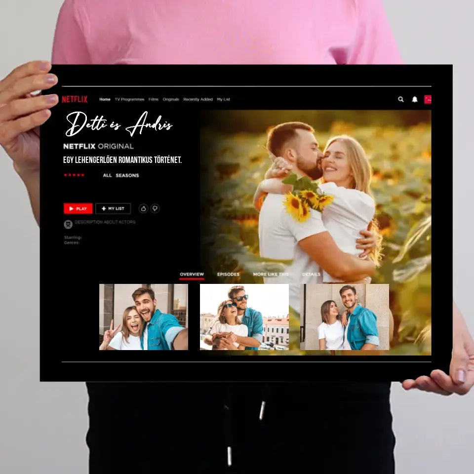 Netflix stílusú Valentin napi falikép pároknak