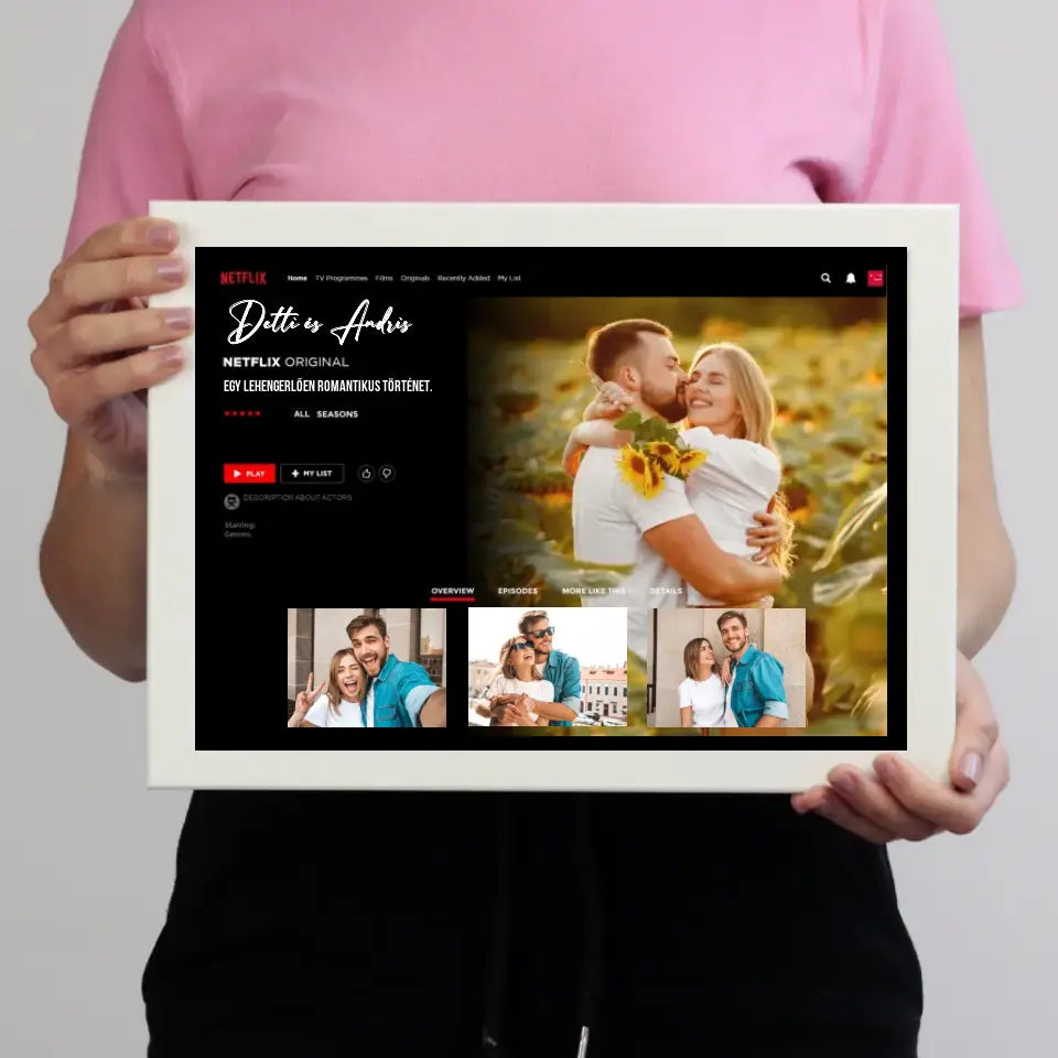 Netflix stílusú Valentin napi falikép pároknak