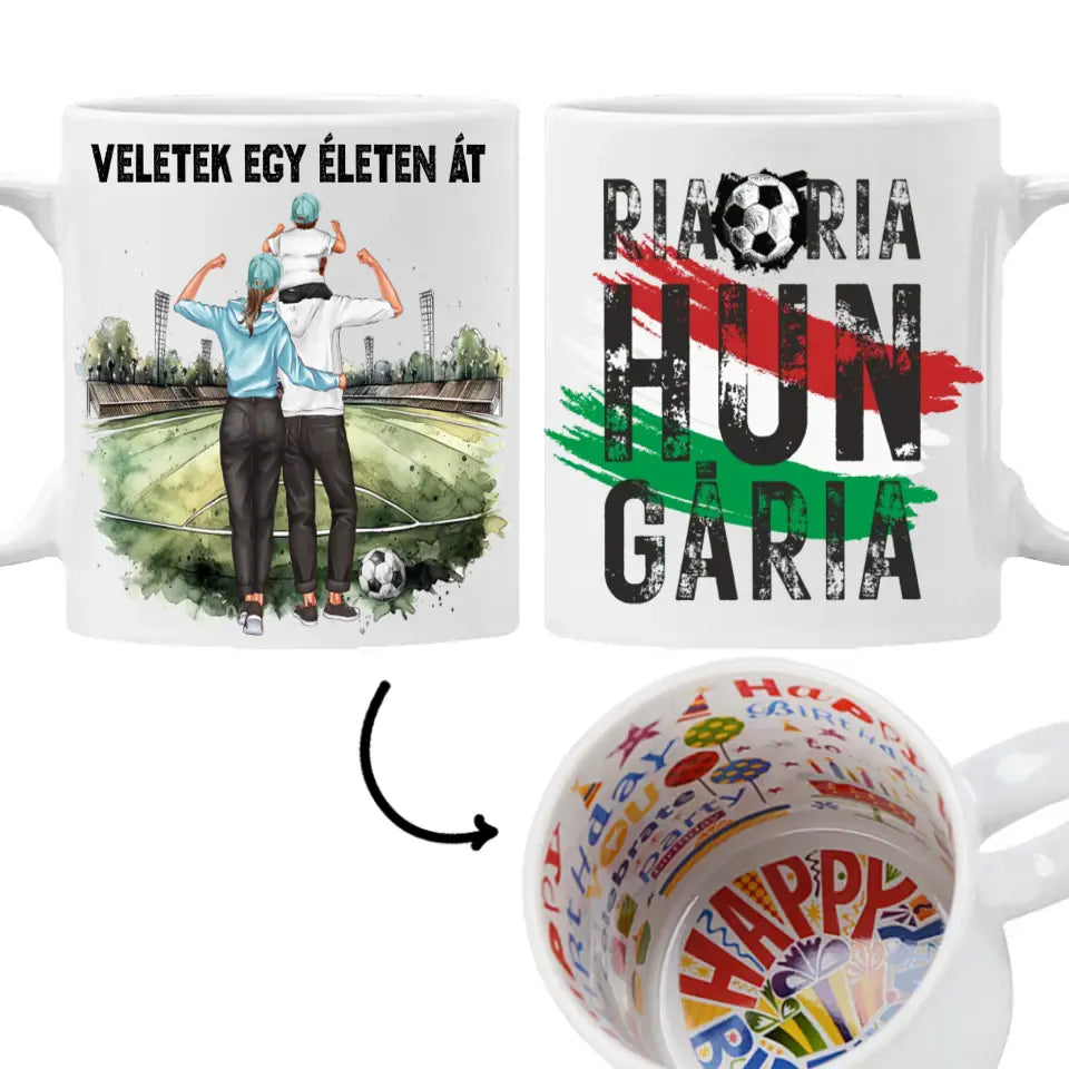 Szerkeszthető karakteres EB 2024 bögre