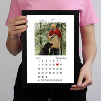 Egyedi falikép saját fotóval és naptárral Nagypapáknak