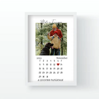 Egyedi falikép saját fotóval és naptárral Nagypapáknak