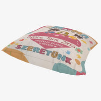 Személyre szabható Anyák napi párna - Mama nagyon szeretünk