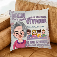 Személyre szabható ajándékpárna Nagymamáknak - Nagyi Otthona 