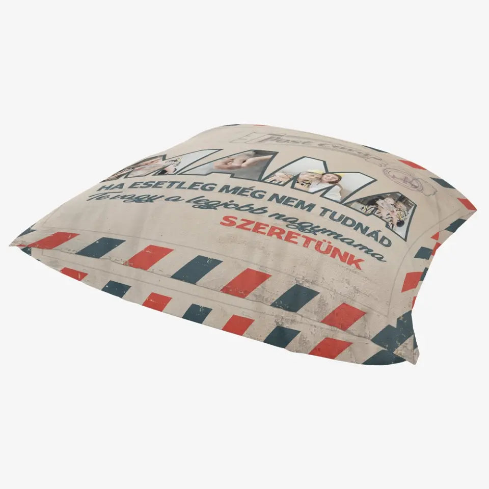 Egyedi képes Te vagy a legjobb nagymama Anyák Napi párna telinyomattal