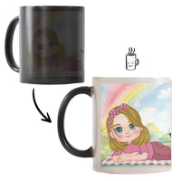 Szerkeszthető karakteres egyedi ajándék bögre kislányoknak saját névvel