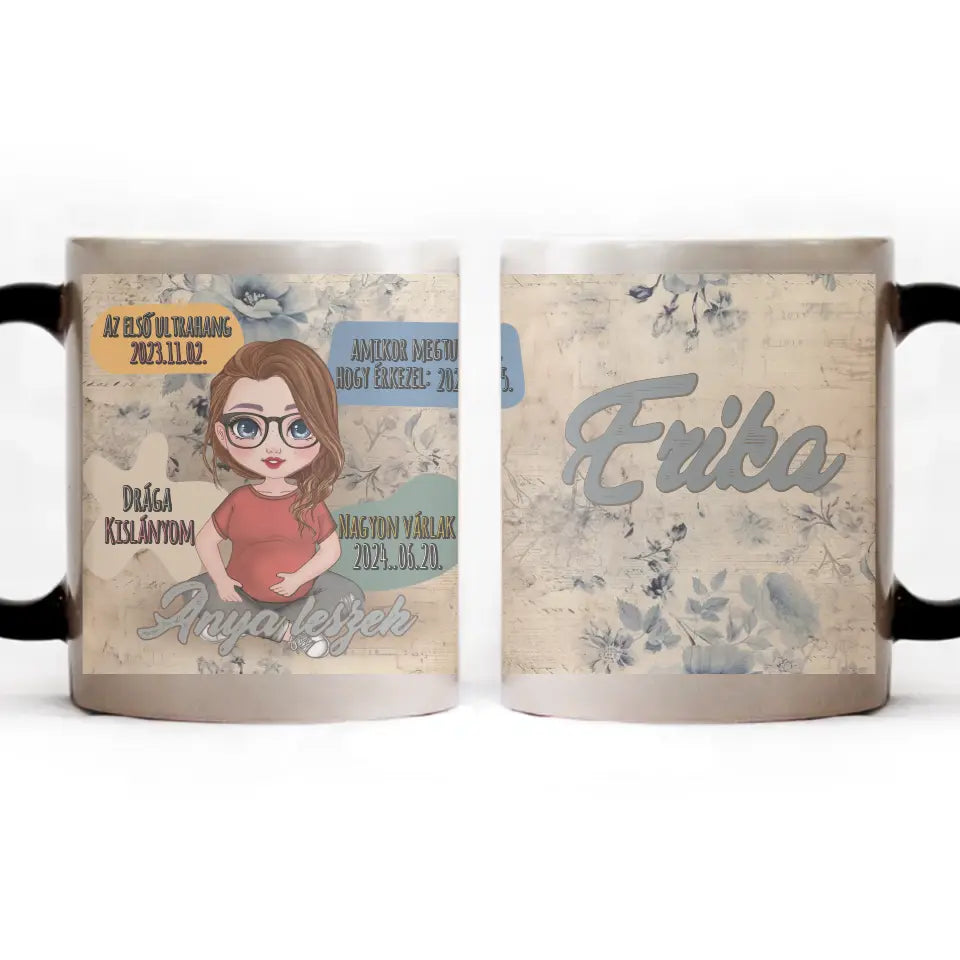 Szerkeszthető karakteres egyedi anyák napi ajándék bögre Kismamáknak