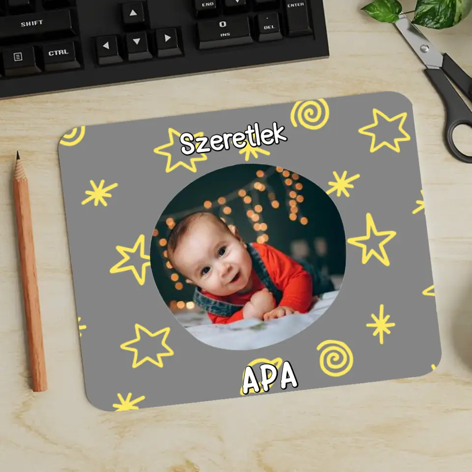 Egyedi fényképes egérpad színes háttérrel