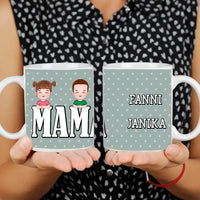 Szerkeszthető karakteres egyedi ajándék bögre Mama felirattal