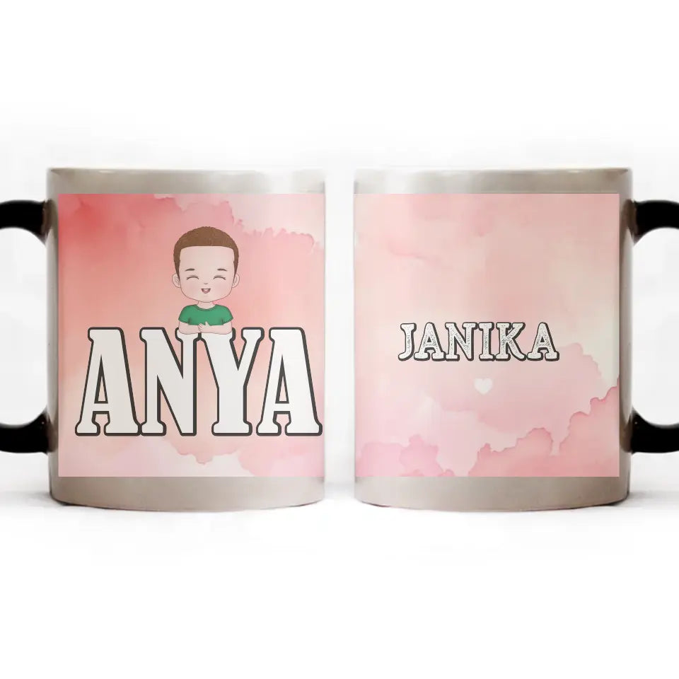 Szerkeszthető karakteres egyedi ajándék bögre Anya felirattal