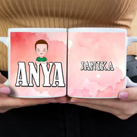 Szerkeszthető karakteres egyedi ajándék bögre Anya felirattal