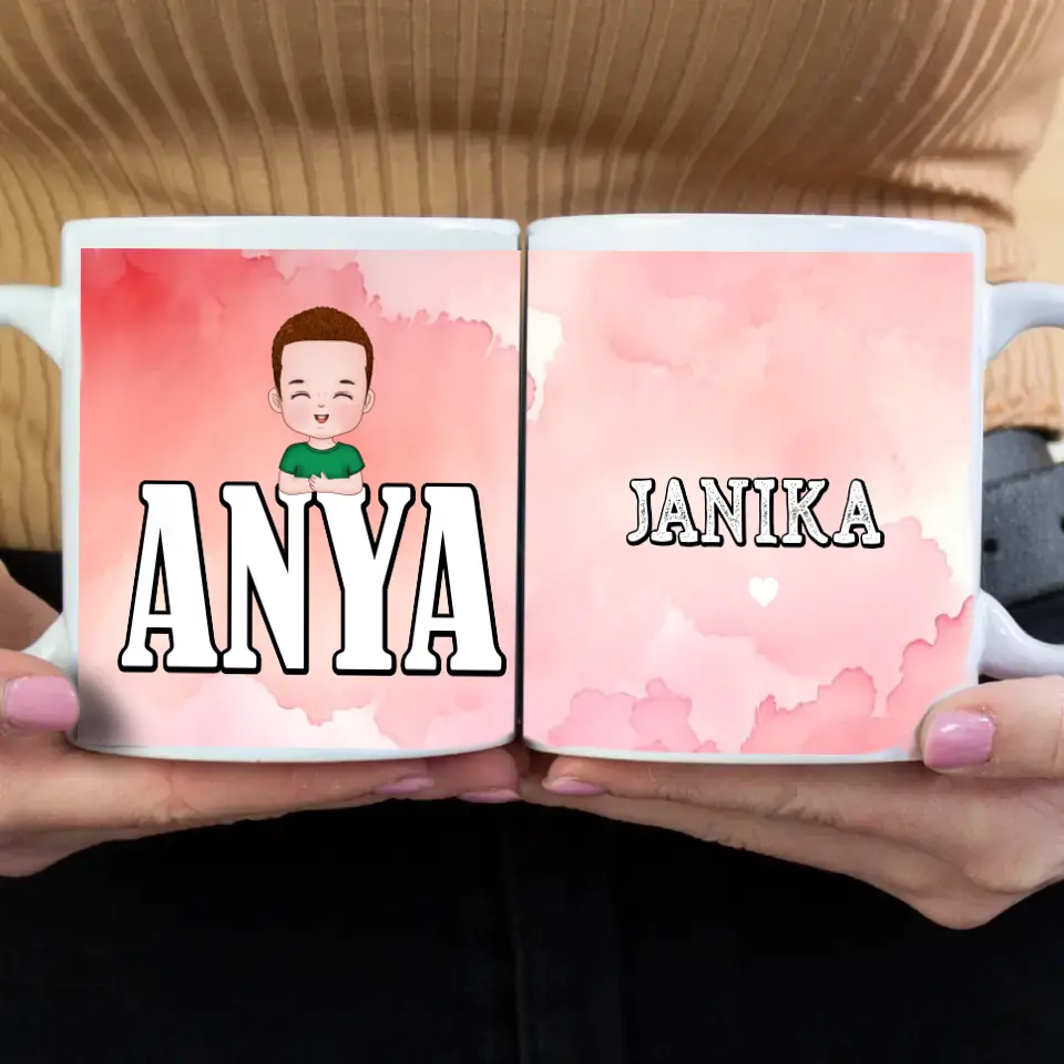 Szerkeszthető karakteres egyedi ajándék bögre Anya felirattal