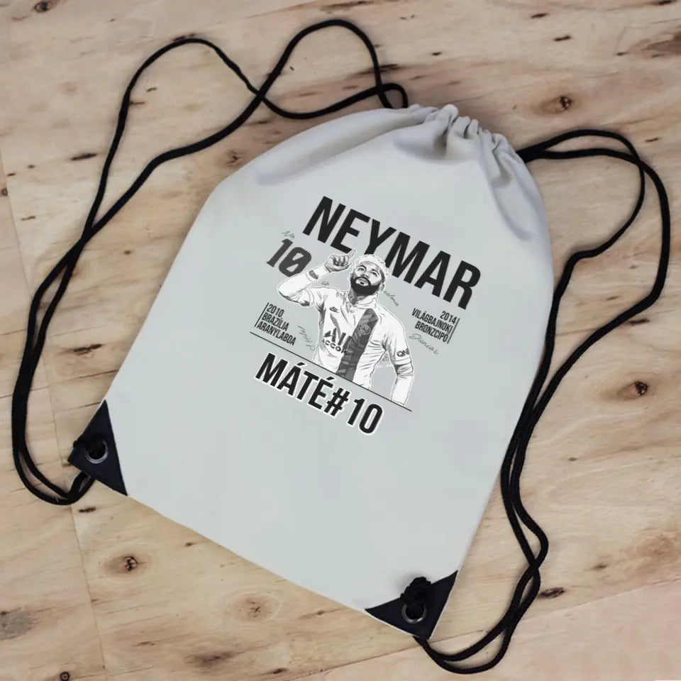 Személyre szabható ajándék focis tornazsák - Neymar