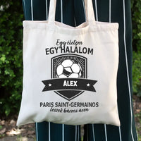 Egyedi neves Paris Saint-German focis vászontáska