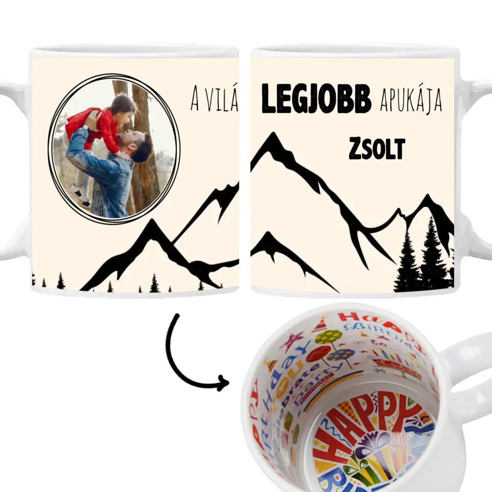 Egyedi képes bögre a világ legjobb Apukájának