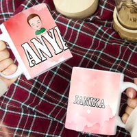 Szerkeszthető karakteres egyedi ajándék bögre Anya felirattal