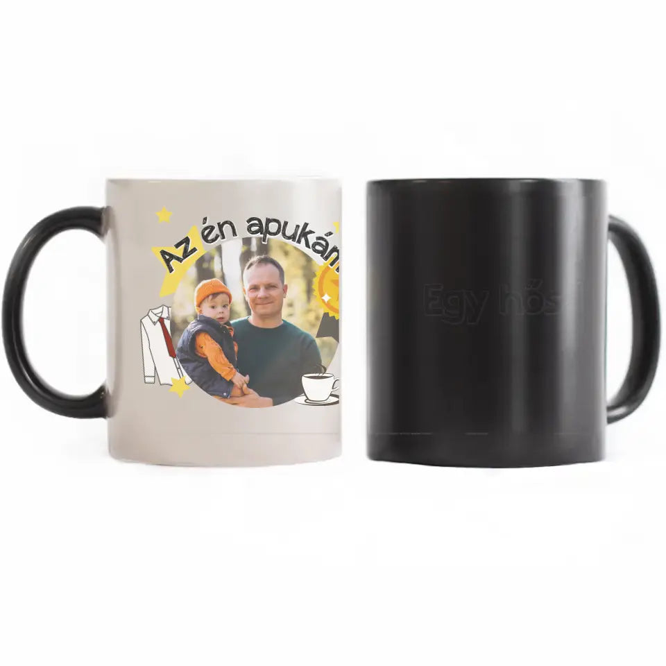 Egyedi képes szerkeszthető bögre Apáknak