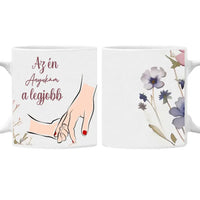 Szerkeszthető egyedi ajándék bögre Édesanyáknak