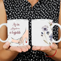 Szerkeszthető egyedi ajándék bögre Édesanyáknak