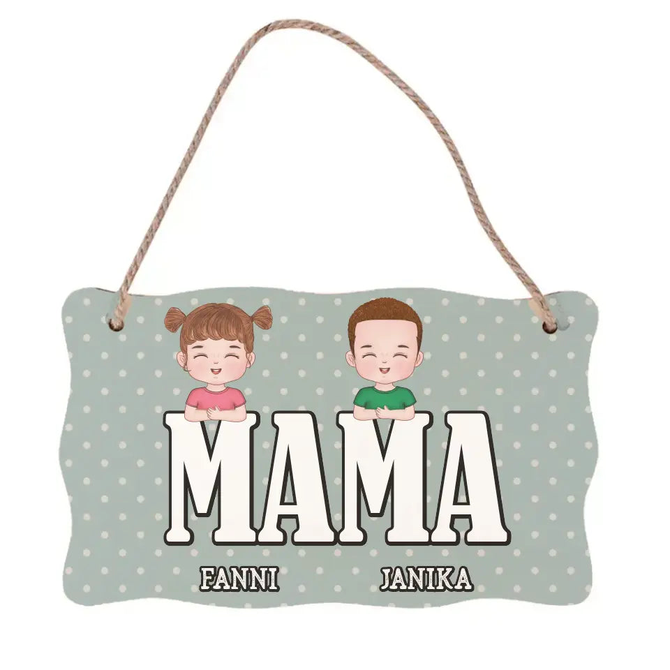 Szerkeszthető karakteres egyedi ajándék falidísz Nagymamáknak