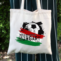 Személyre szabható EB 2024 focis ajándék vászontáska - magyar csapat