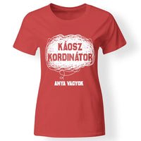 Egyedi ajándék anyukáknak- káosz koordinátor póló piros