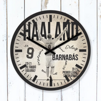 Egyedi focis ajándék falióra - Haaland