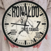 Egyedi focis ajándék falióra - Ronaldo