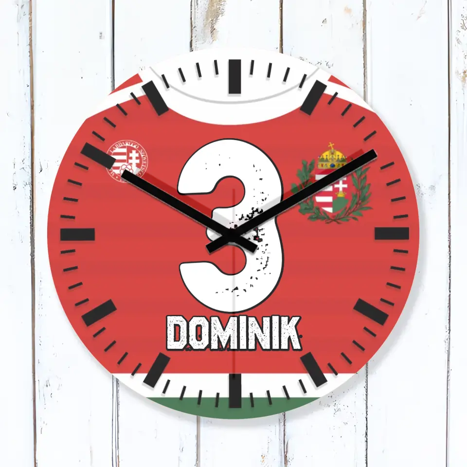 Focis ajándék falióra - magyar mezes egyedi névvel